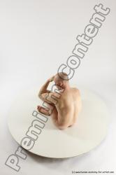 Nude Man White Sitting poses - simple Slim Bald Sitting poses - ALL Multi angles poses Realistic